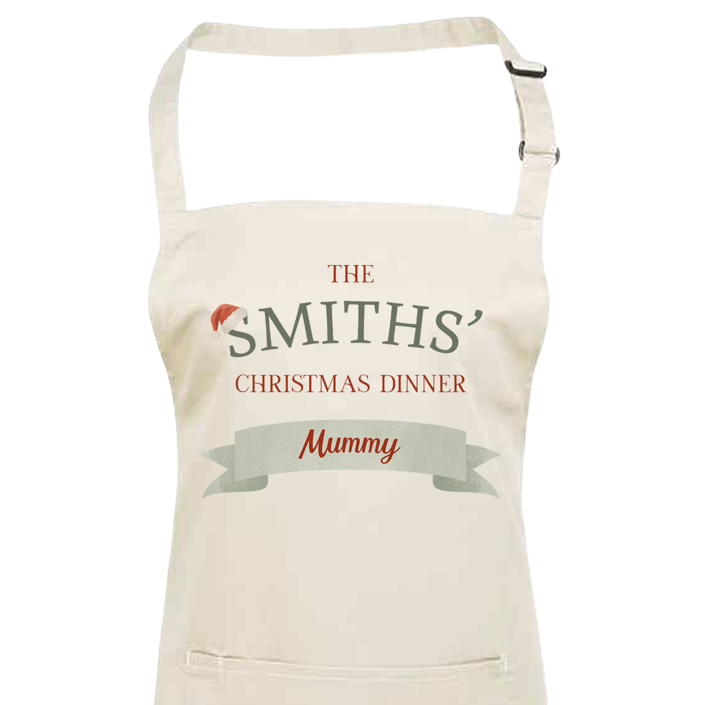 Personalised Festive Family Apron - Christmas Dinner Unisex Adults and Kids Fun Apron Gift