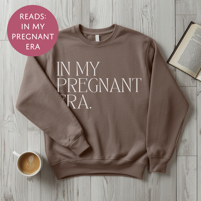 In My Pregnant Era Sweater - Baby Shower Announcement Gift - Custom Mothers Day Jumper