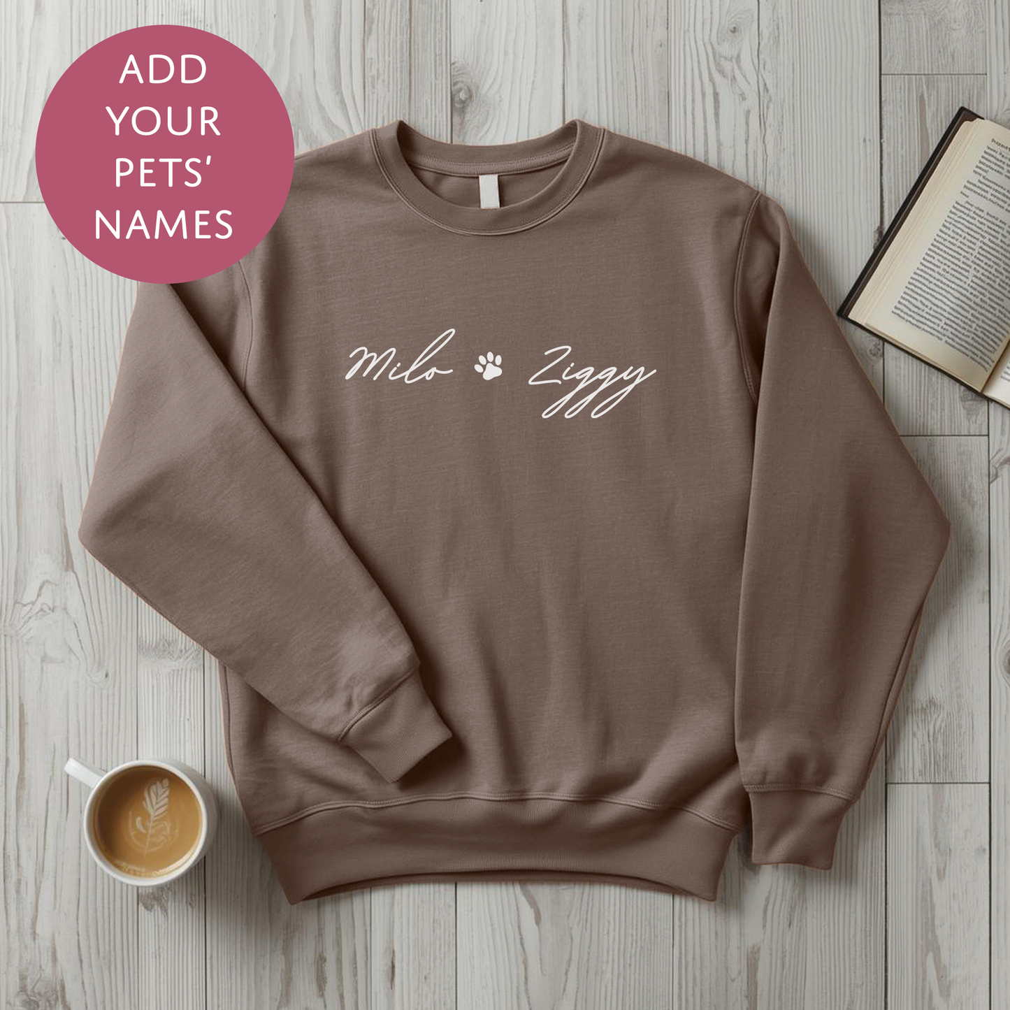 Personalised Pet Mum Sweater - Pawprint Customised Dog Cat Name Jumper