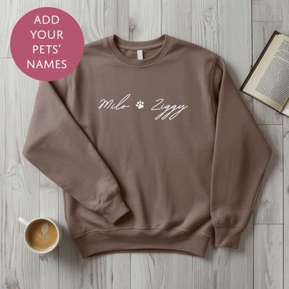 Personalised Pet Mum Sweater - Pawprint Customised Dog Cat Name Jumper
