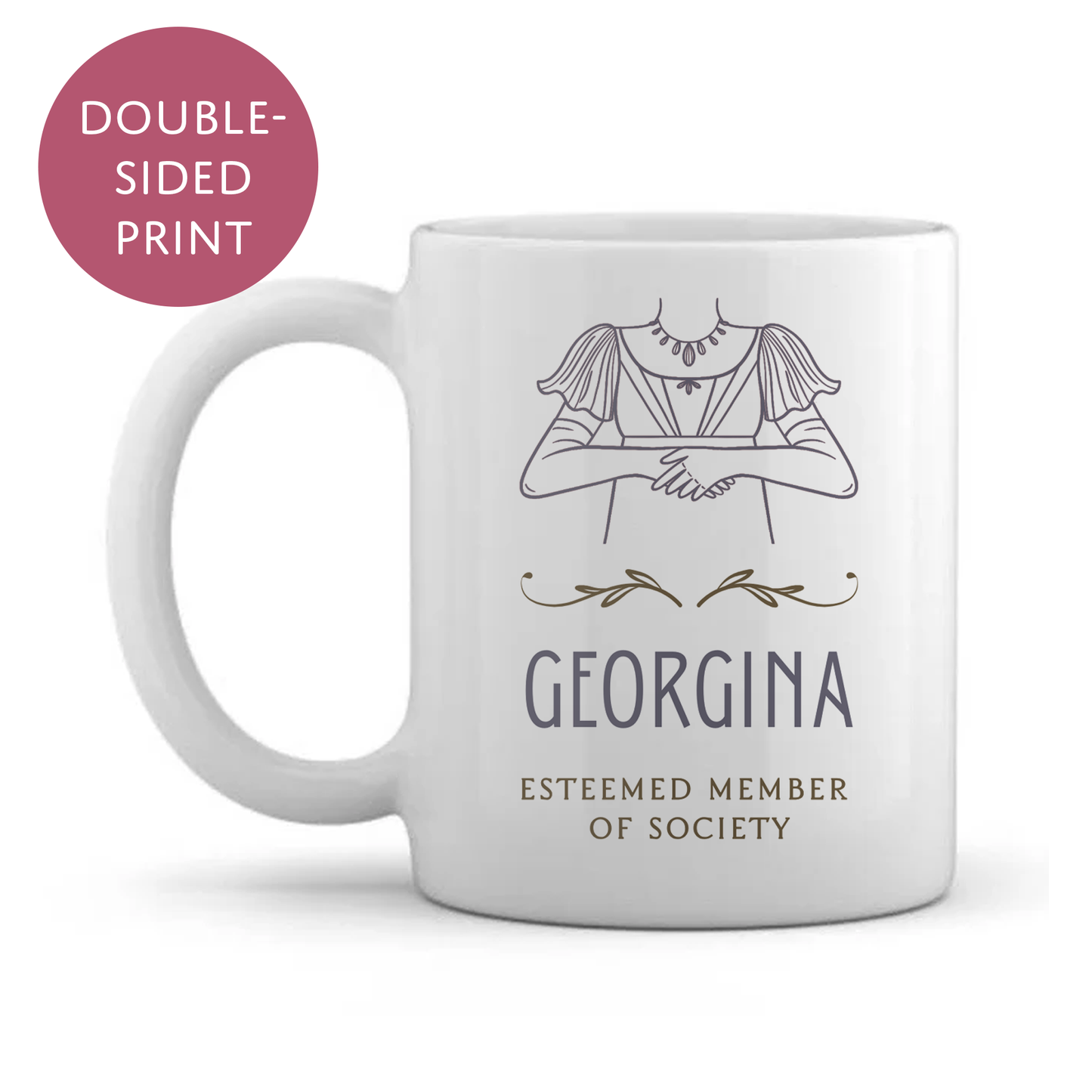 Personalised Bridgerton Inspired Mug - Esteemed Member of Society Trend Tea Coffee Cup for Adults