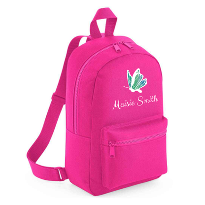 Personalised Kids 7L Backpack - Butterfly Design