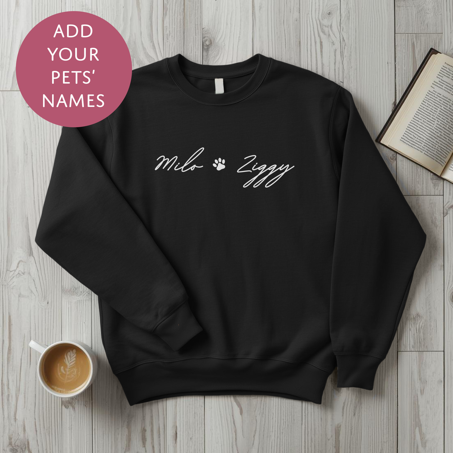 Personalised Pet Mum Sweater - Pawprint Customised Dog Cat Name Jumper