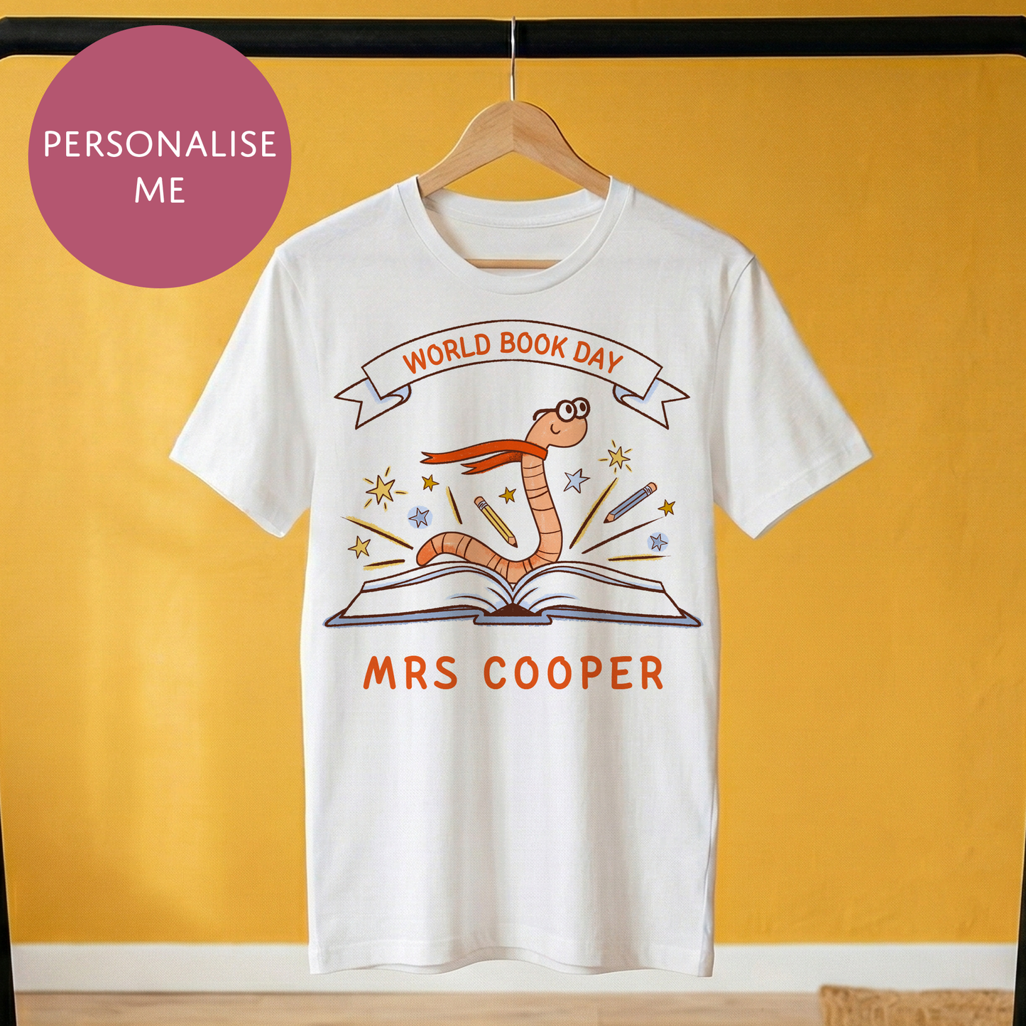 World Book Day T-Shirt - For Kids & Adults - Childrens, Teachers Unisex School Costume - Book Worm