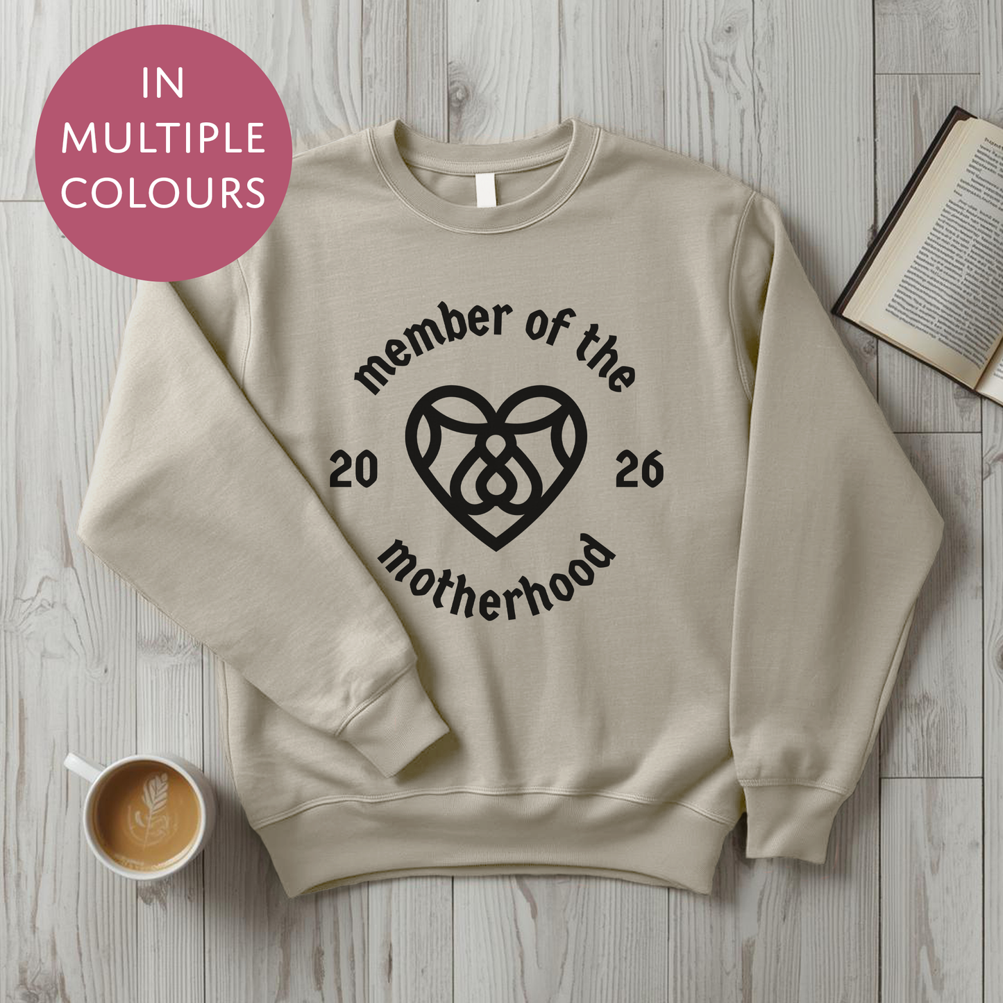Personalised Motherhood Club Sweater With Custom Year - Cool Cult Mothers Day Gift For Mum