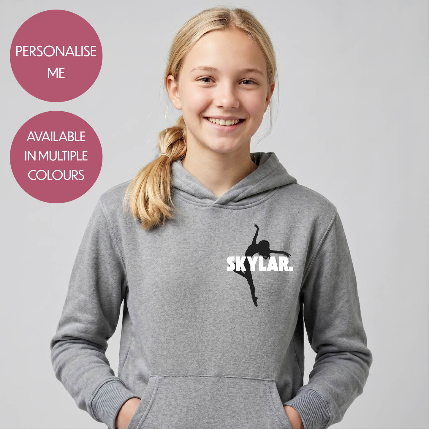 Personalised Dance Hoodie - Customised Unisex Kids Dancing Pullover - Stylish Competition Jumper