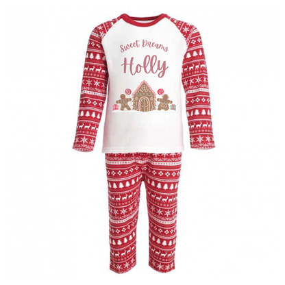 Personalised Sweet Christmas Dreams Pyjamas - Kids and Adults - Unisex Festive PJ Set