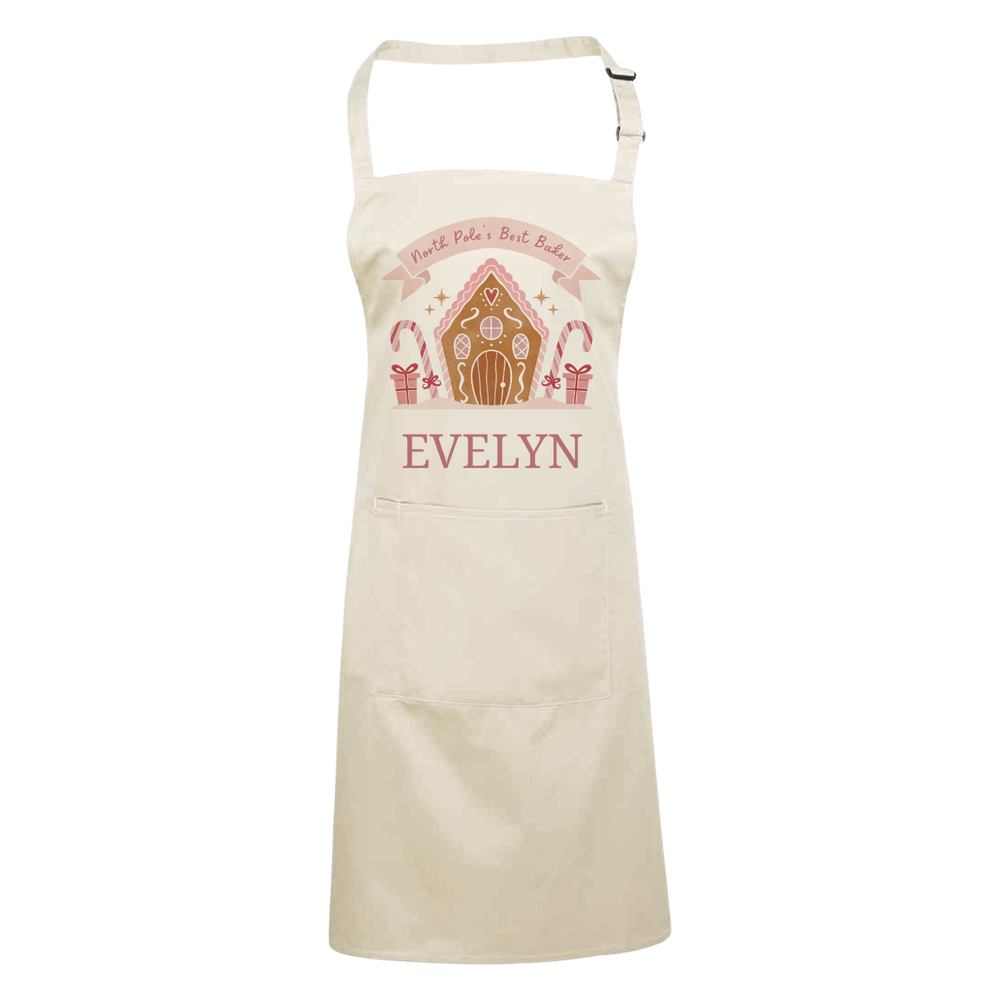 Personalised North Pole Kids Baking Apron (Kids One Size) - Magical Festive Childrens' Apron Gift