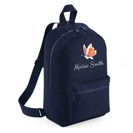 Personalised Kids 7L Backpack - Butterfly Design
