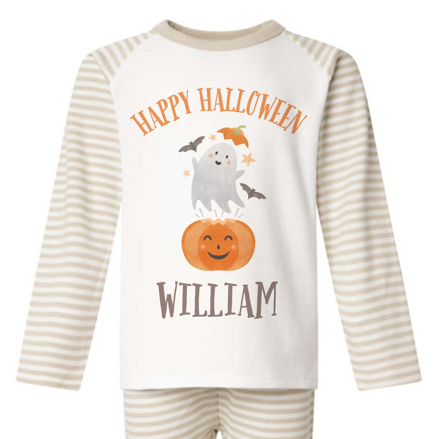 Personalised Halloween Kids Pyjamas Set - 100% Cotton