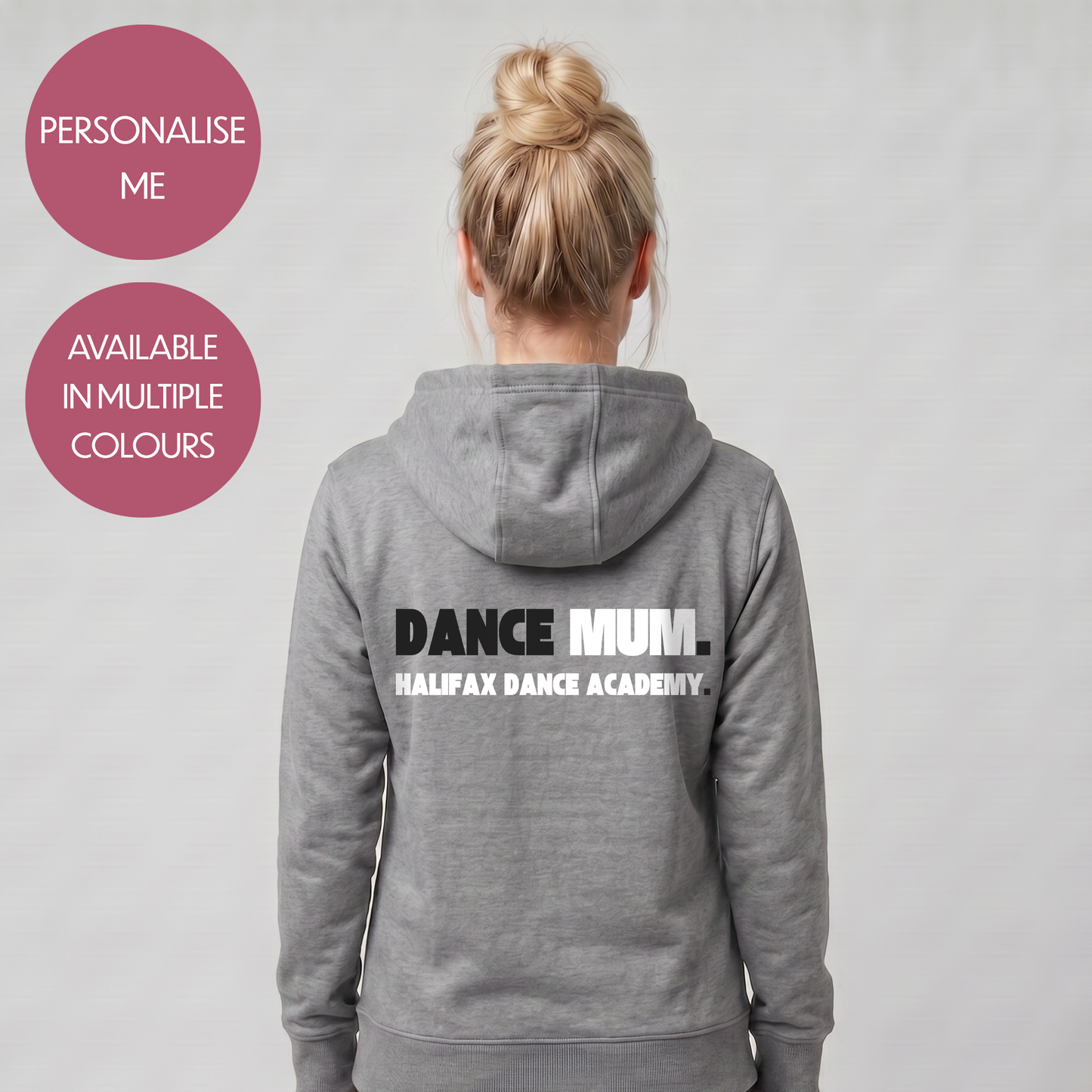 Personalised Dance Mum Dad Hoodie - Customised Unisex Adults Dancing Support Pullover - Varsity Style Competition Jumper