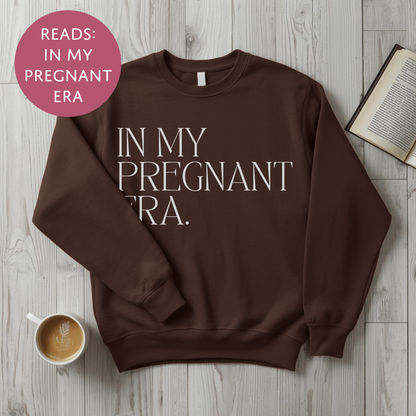 In My Pregnant Era Sweater - Baby Shower Announcement Gift - Custom Mothers Day Jumper