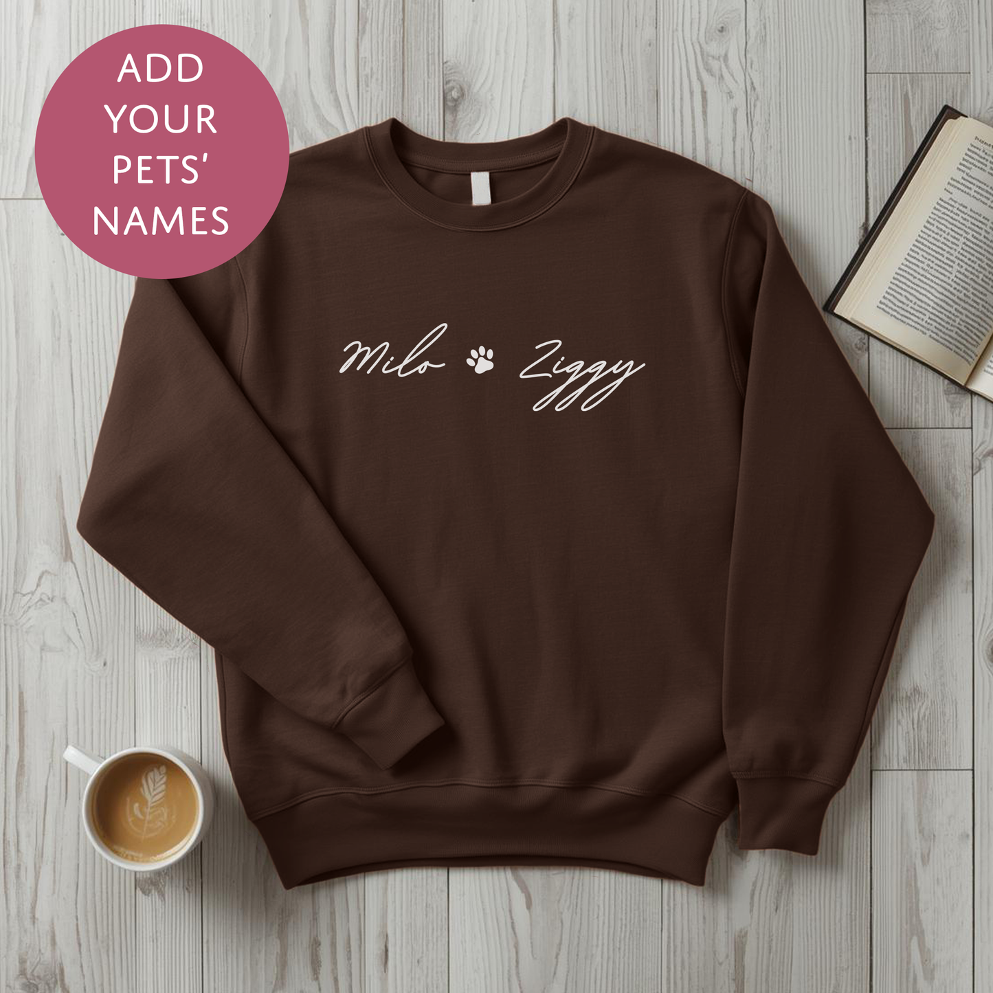 Personalised Pet Mum Sweater - Pawprint Customised Dog Cat Name Jumper