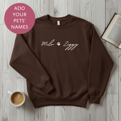 Personalised Pet Mum Sweater - Pawprint Customised Dog Cat Name Jumper