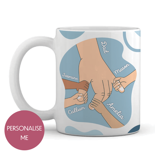 Personalised Mug - For Him - Family Hands Design