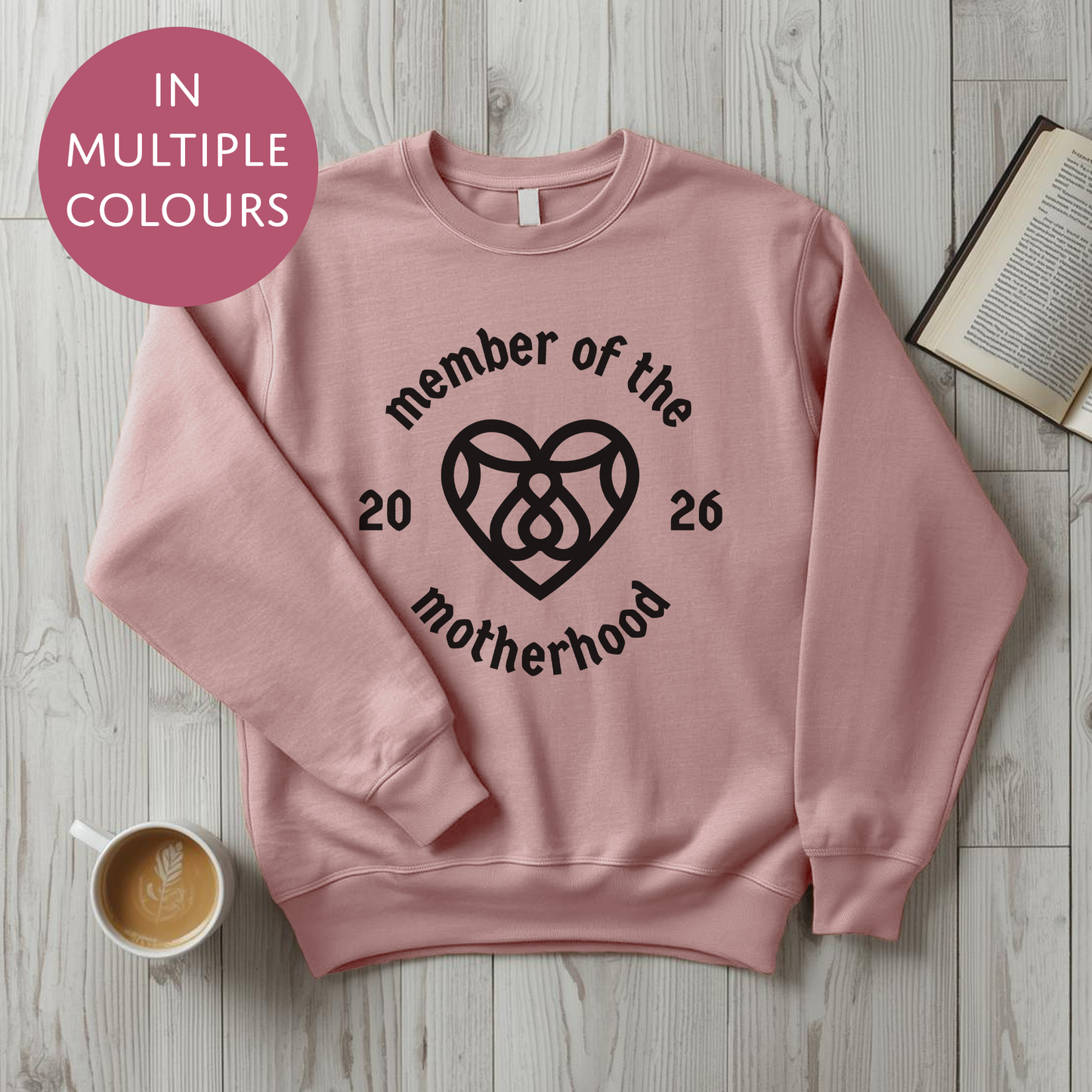 Personalised Motherhood Club Sweater With Custom Year - Cool Cult Mothers Day Gift For Mum