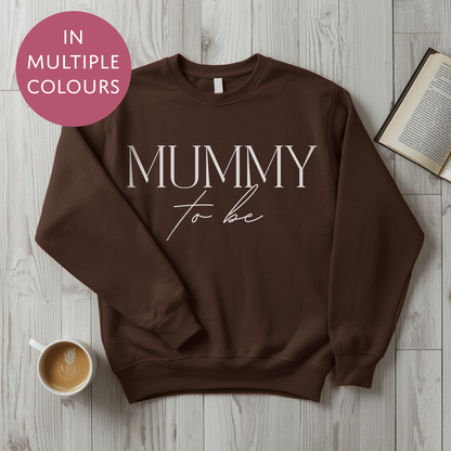 Mummy To Be Sweater - Elegant - Baby Shower Announcement Gift - Custom Mothers Day Jumper