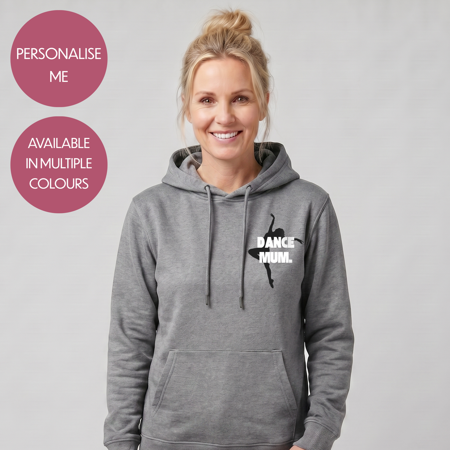 Personalised Dance Mum Dad Hoodie - Customised Unisex Adults Dancing Support Pullover - Varsity Style Competition Jumper