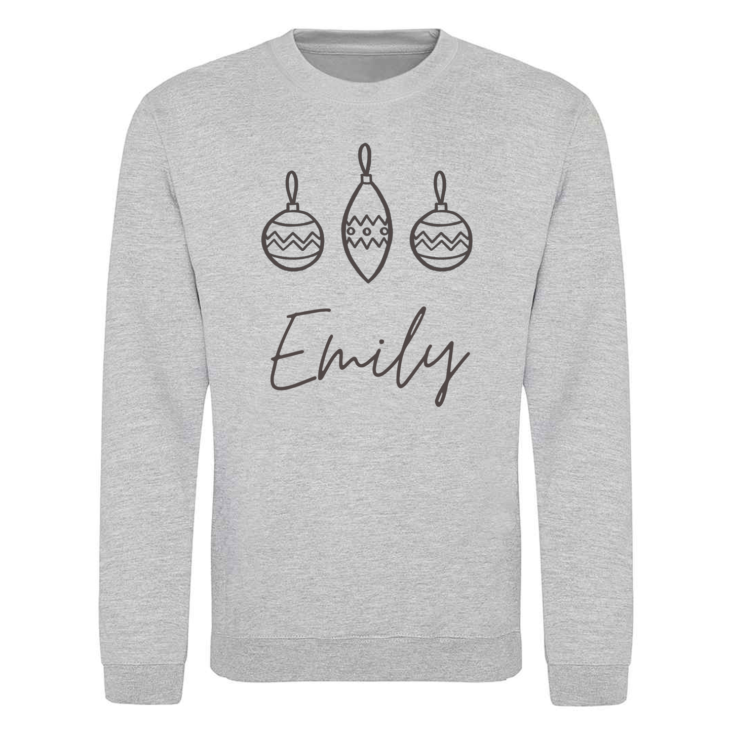 Baubles Design - Personalised - Christmas Sweatshirt / Jumper