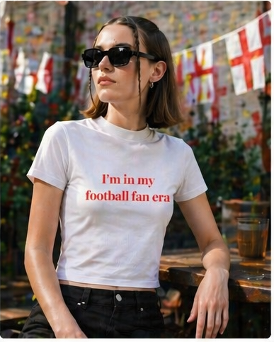 England Football Era Slogan Tee | Funny England Fan Shirt | Women’s Cropped T-Shirt | World Cup 2026