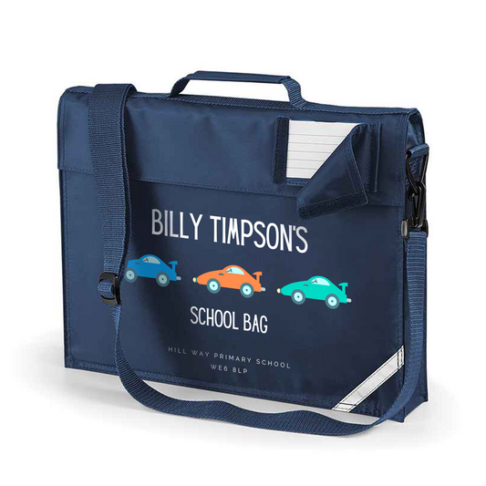 Cars - Personalised - School Bag