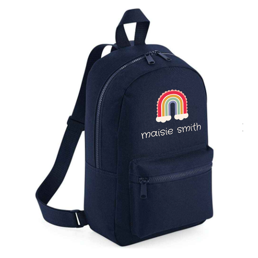 Personalised Kids 7L Backpack - Rainbow Design