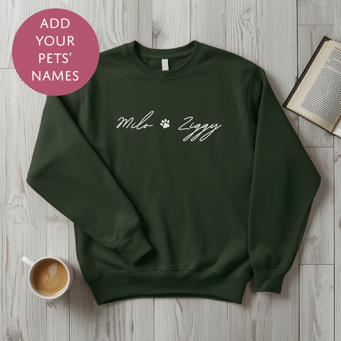 Personalised Pet Mum Sweater - Pawprint Customised Dog Cat Name Jumper