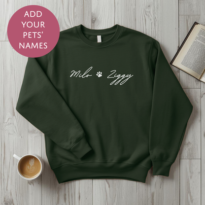 Personalised Pet Mum Sweater - Pawprint Customised Dog Cat Name Jumper