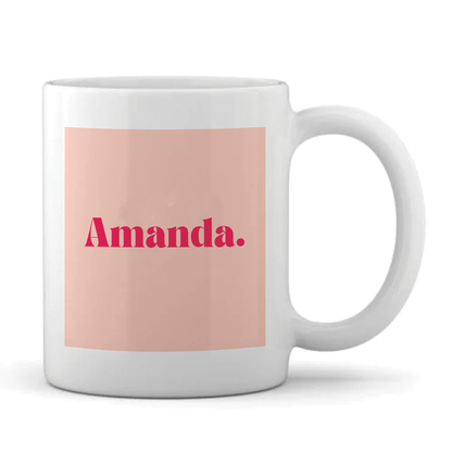 Personalised Work Mug - Funny Quotes - Pink Winging It Design