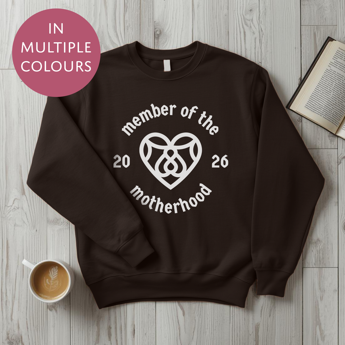 Personalised Motherhood Club Sweater With Custom Year - Cool Cult Mothers Day Gift For Mum