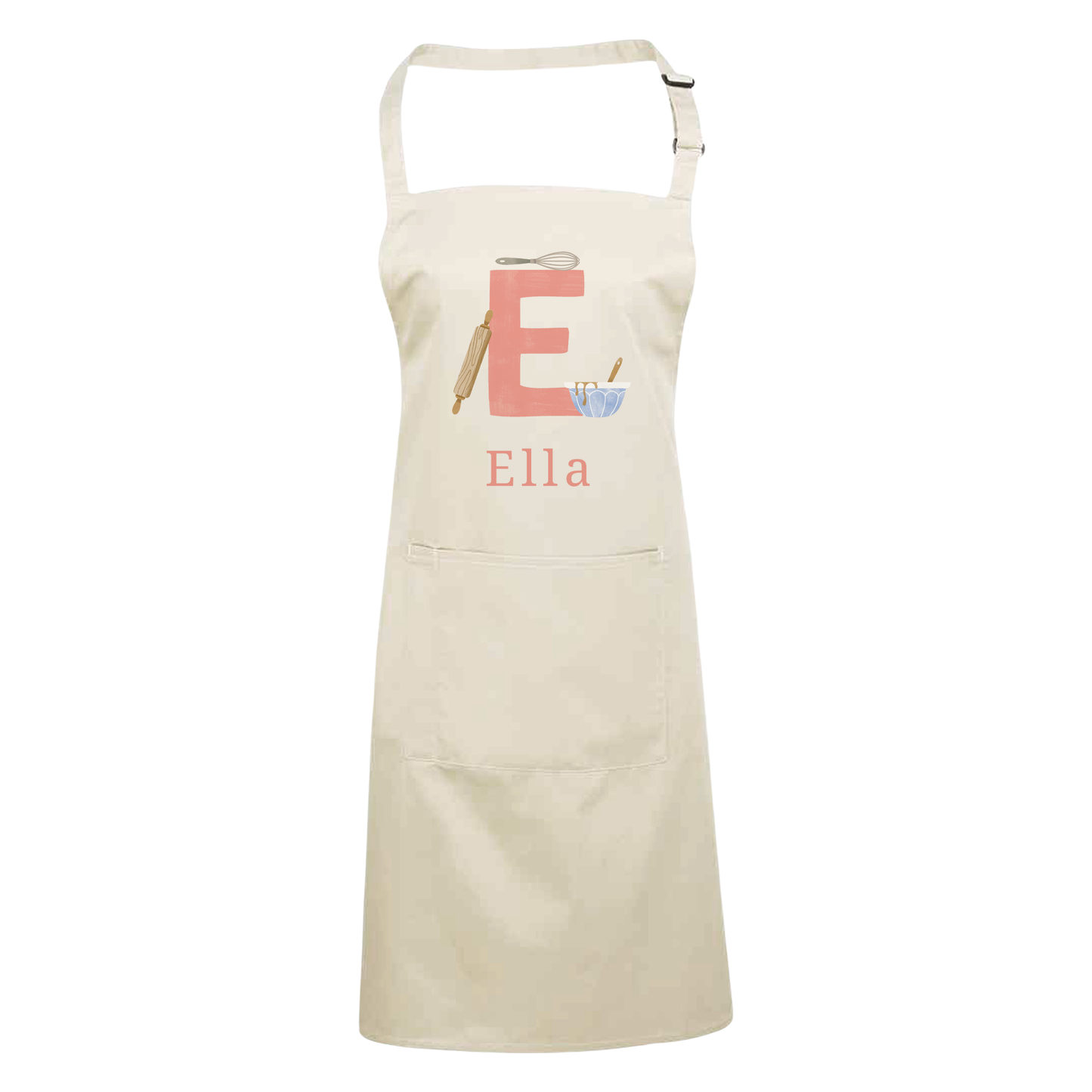 Personalised Pink Initials Apron - Adults and Kids Baking and Cooking Apron Gift
