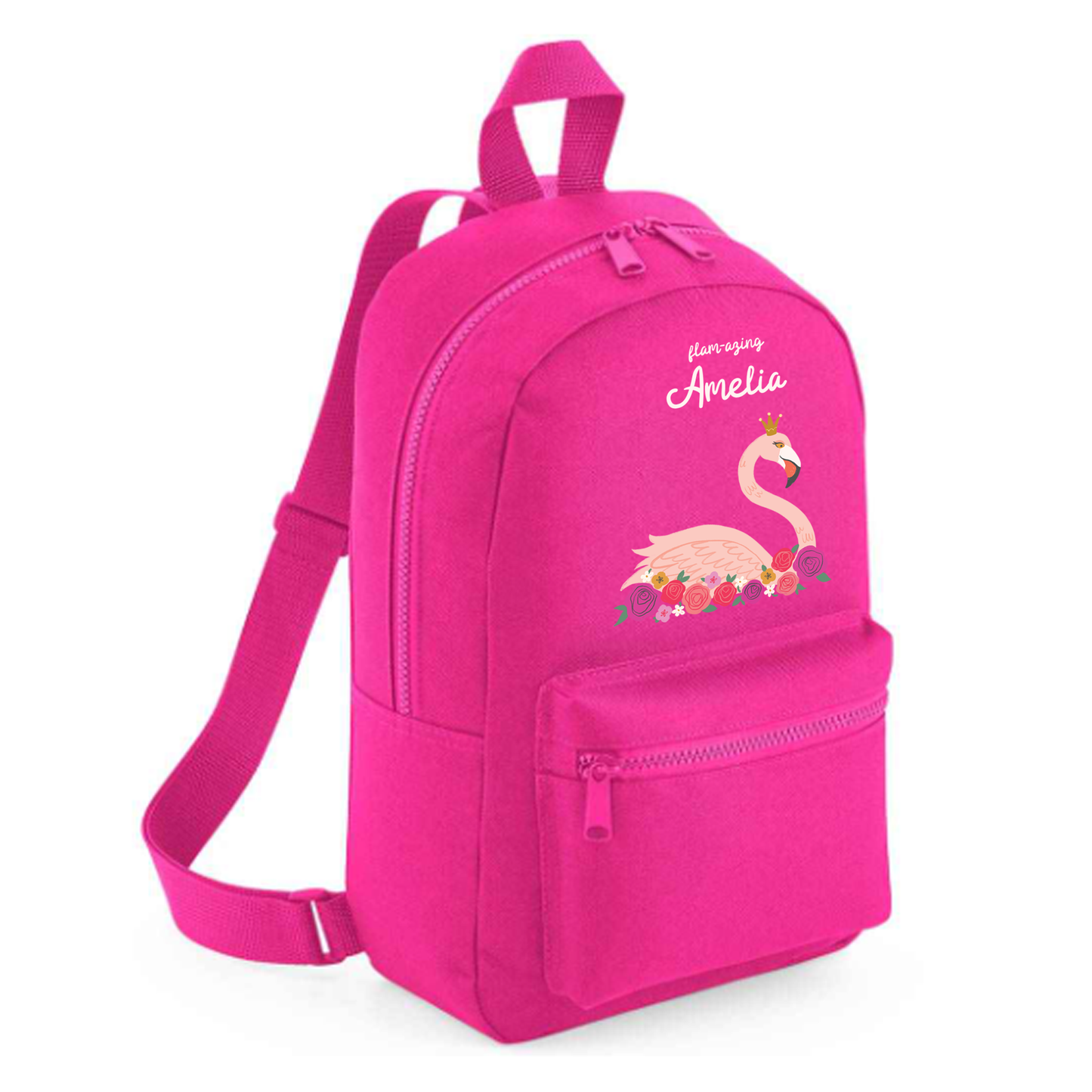 Personalised Kids 15L Backpack - Flamingo Design