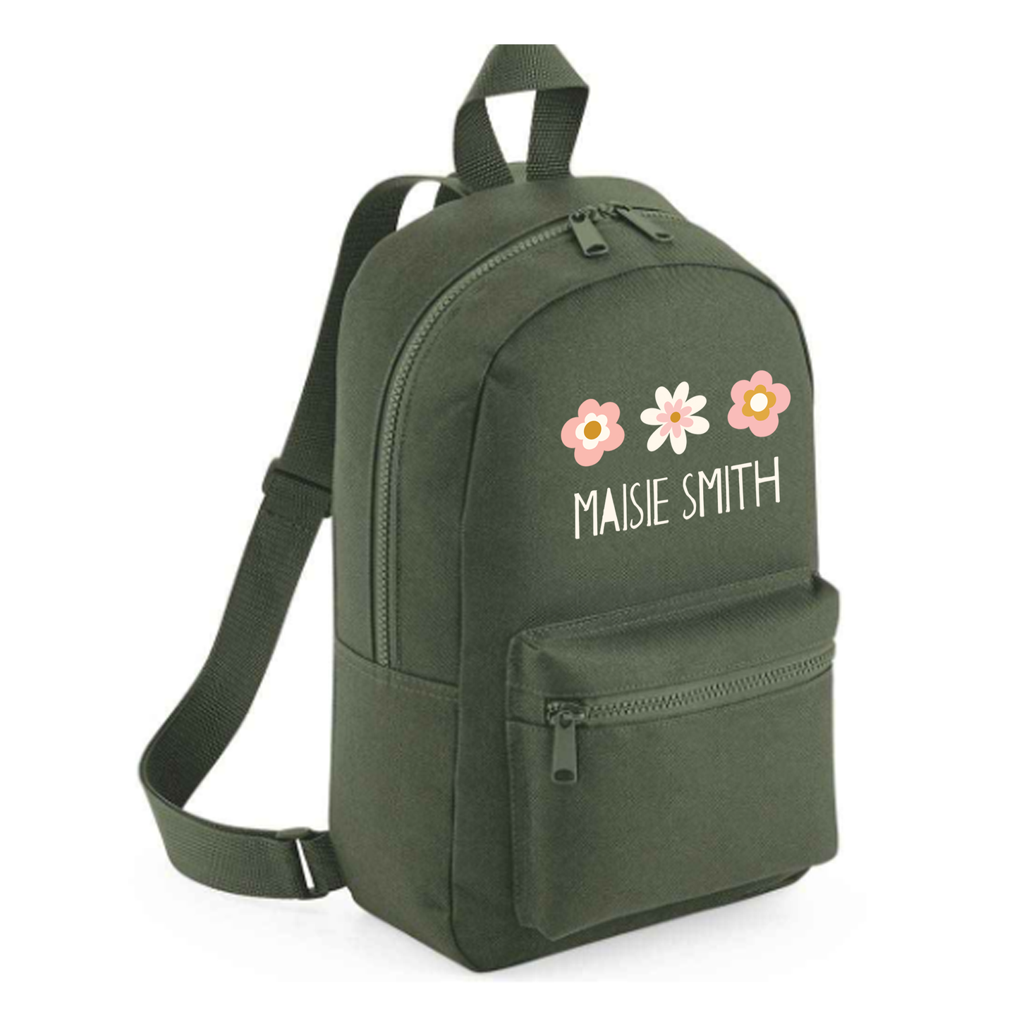 Personalised Kids 7L Backpack - Flowers Design