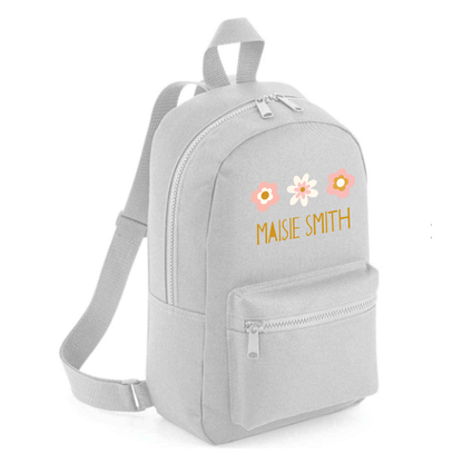 Personalised Kids 7L Backpack - Flowers Design