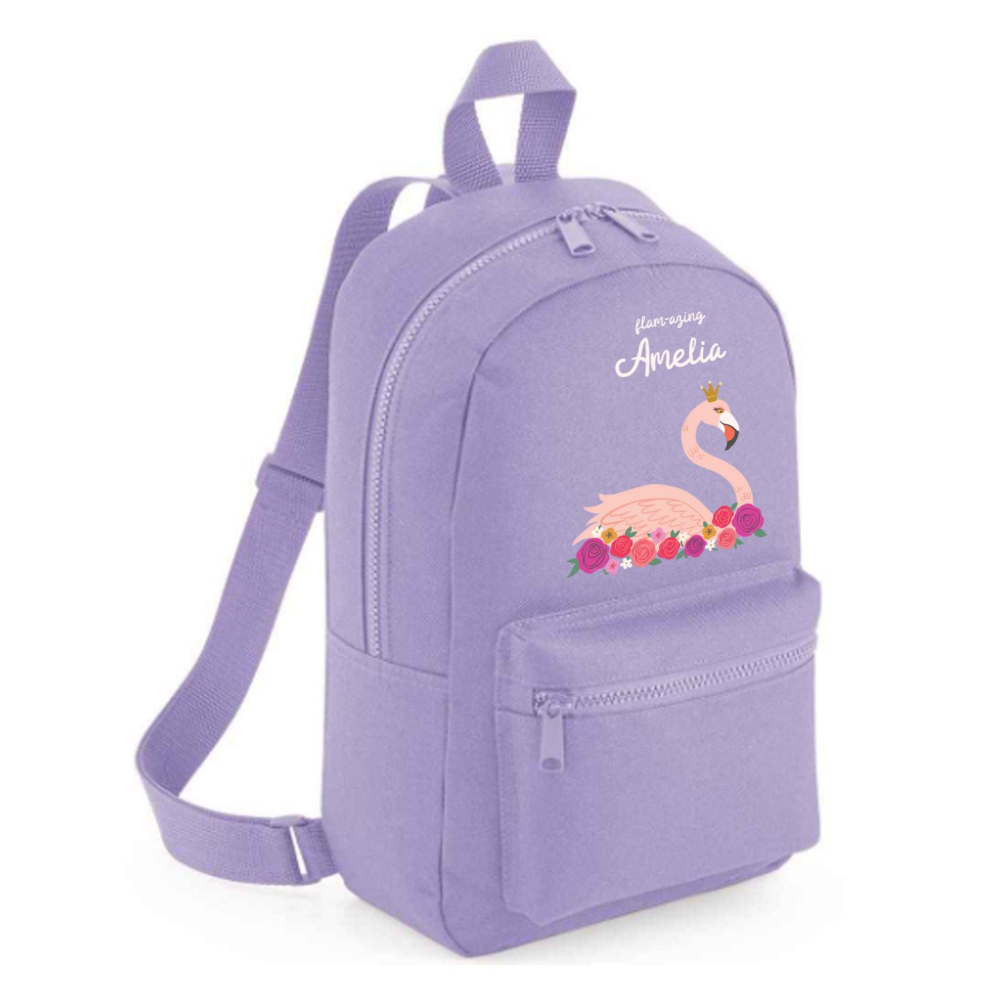 Personalised Kids 15L Backpack - Flamingo Design