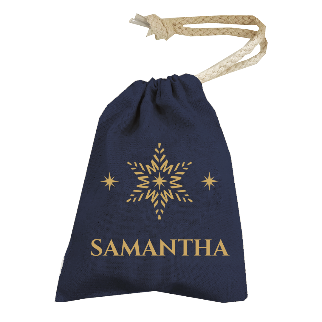 Personalised Christmas Money Pouch - Custom Festive Coin Bag - Holiday Gift Sack - Add Your Name