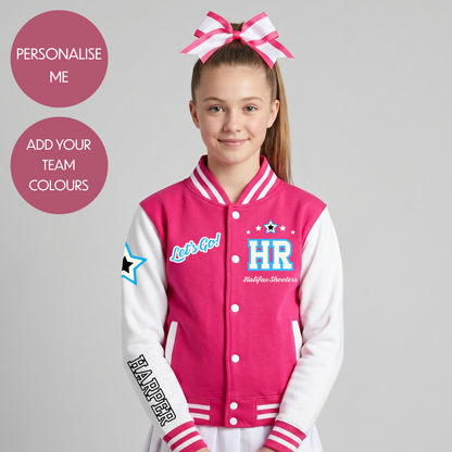 Personalised Cheerleading Varsity Jacket - Customised Unisex Kids Cheer Competition Jumper