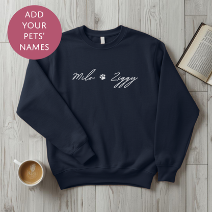 Personalised Pet Mum Sweater - Pawprint Customised Dog Cat Name Jumper