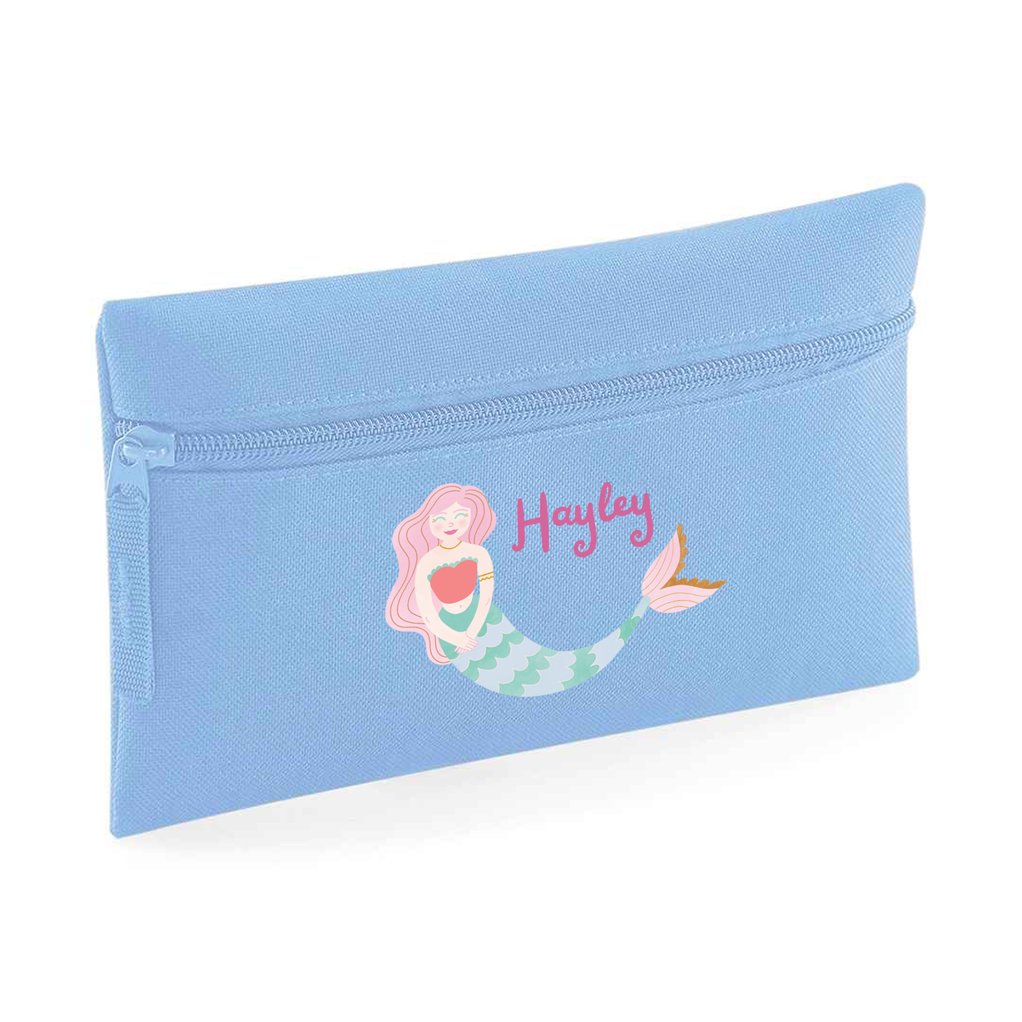 Mermaid-Themed Personalised Kids Pencil Case – Stationery Storage Bag for School