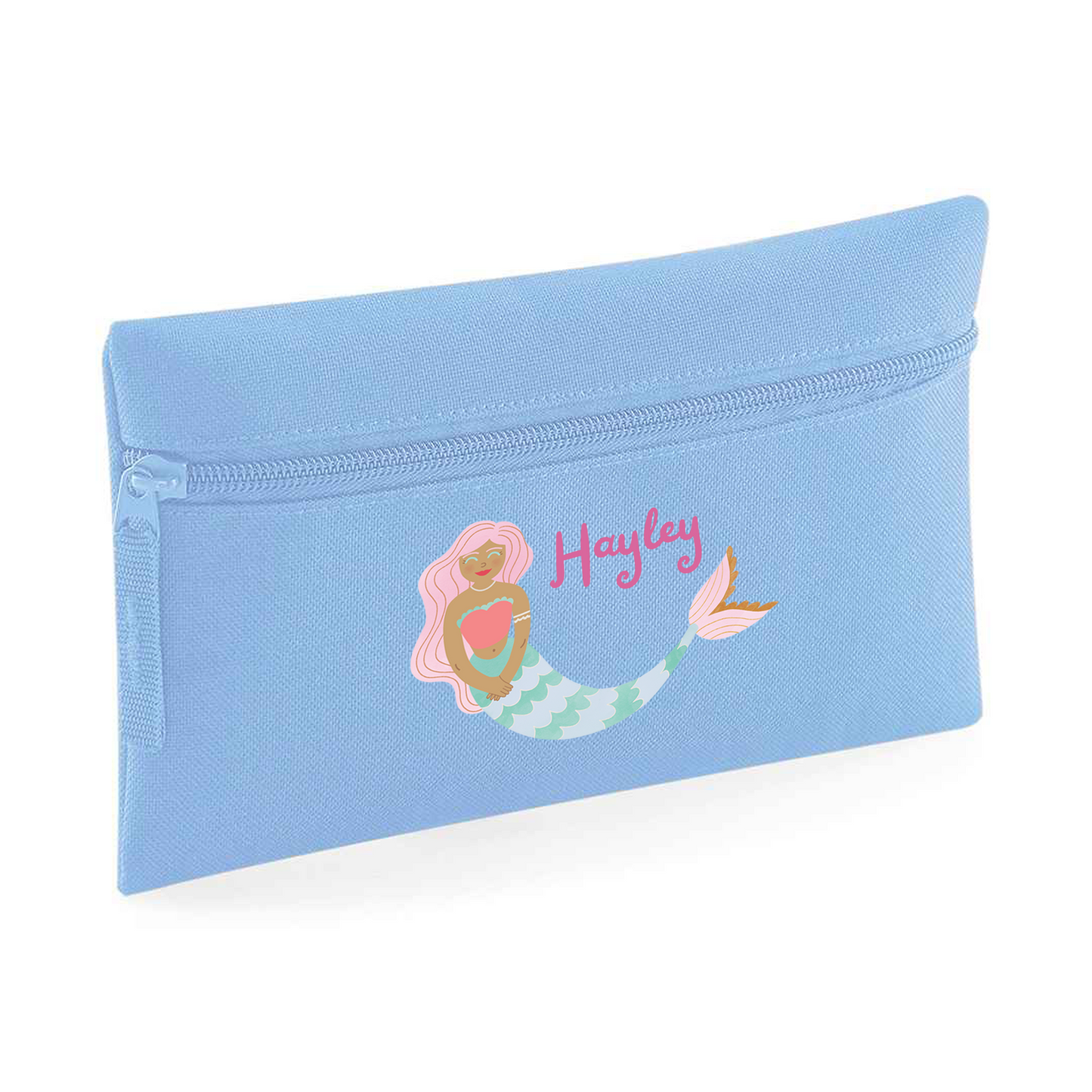 Mermaid-Themed Personalised Kids Pencil Case – Stationery Storage Bag for School