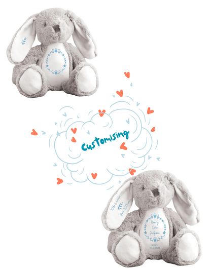 Personalised 'New Baby' Forever Bunny Teddy