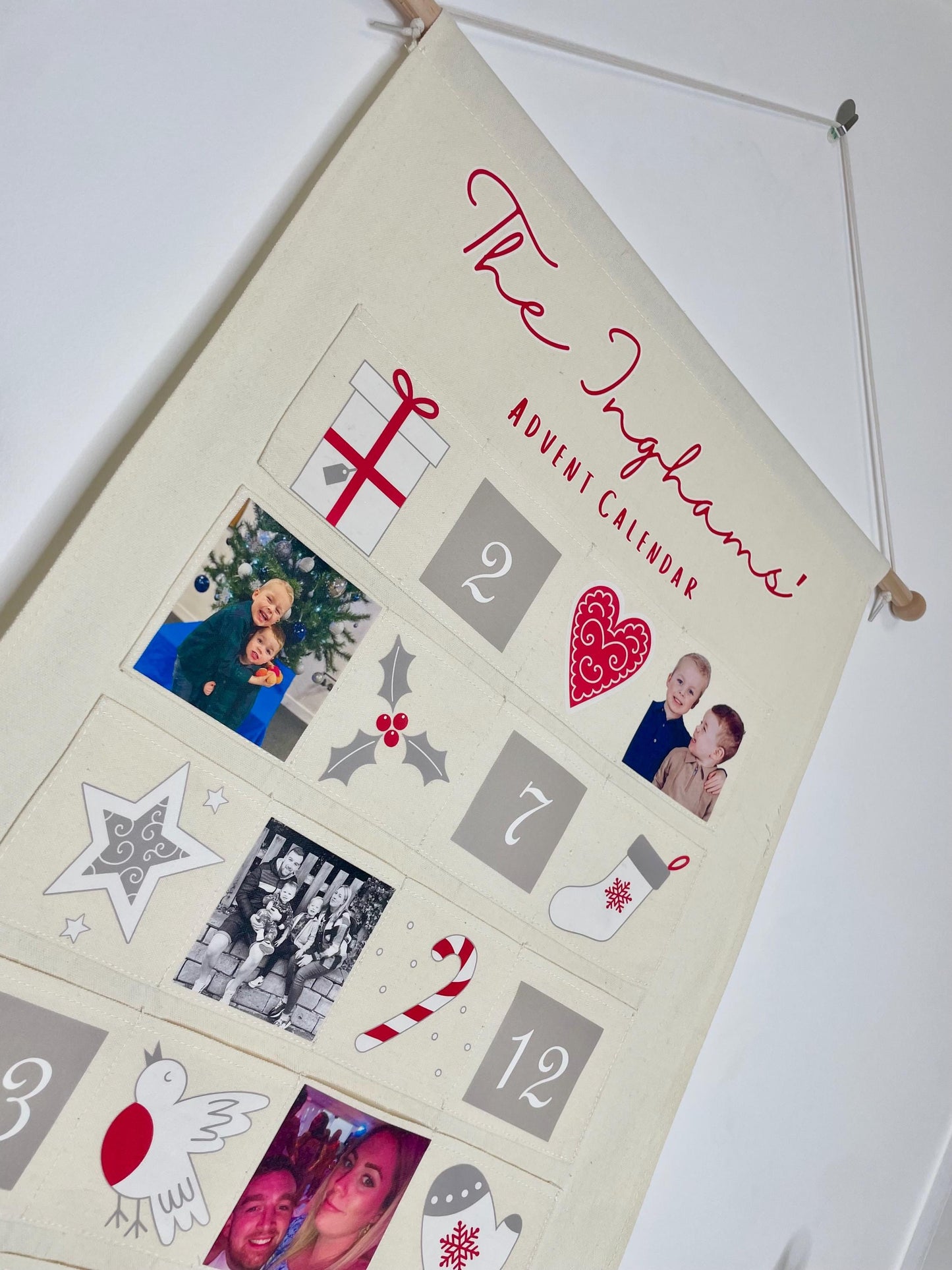 Family name Christmas advent calendar personalised gift