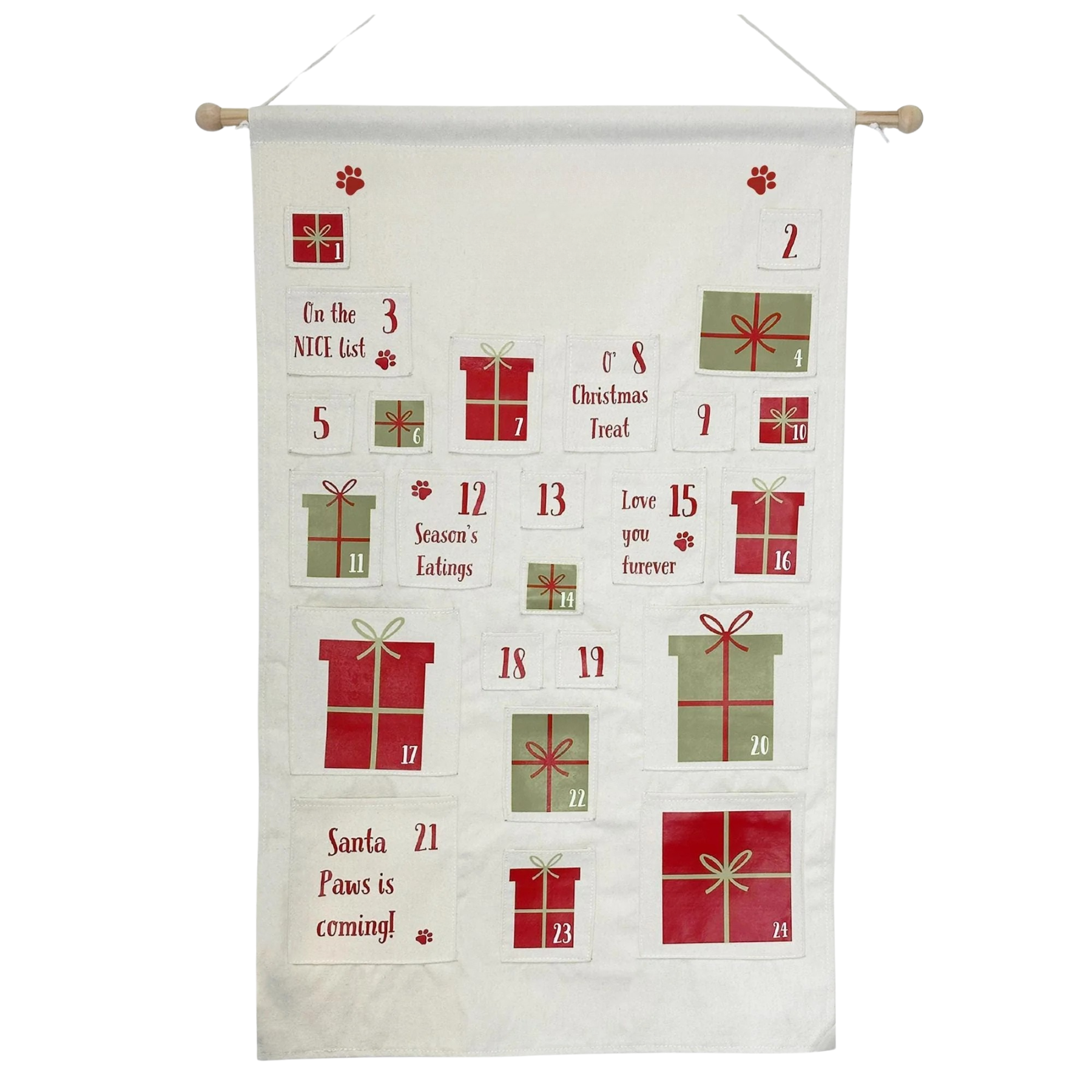 Festive pet advent calendar for cats and dogs, perfect Christmas gift