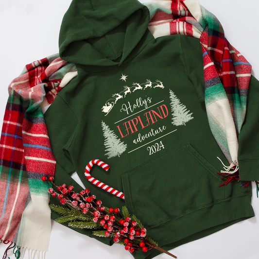Lapland Festive Hoodie - Personalised - Kids & Adults - Christmas Hoodie - Unisex