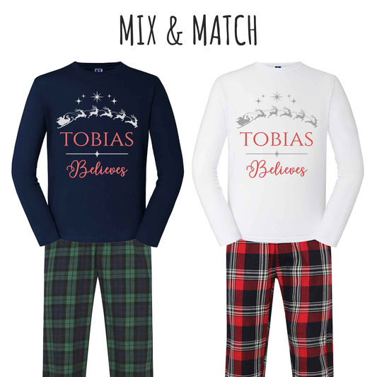 Sleigh Magic - Personalised Pyjamas - Mix & Match - For Kids & Adults