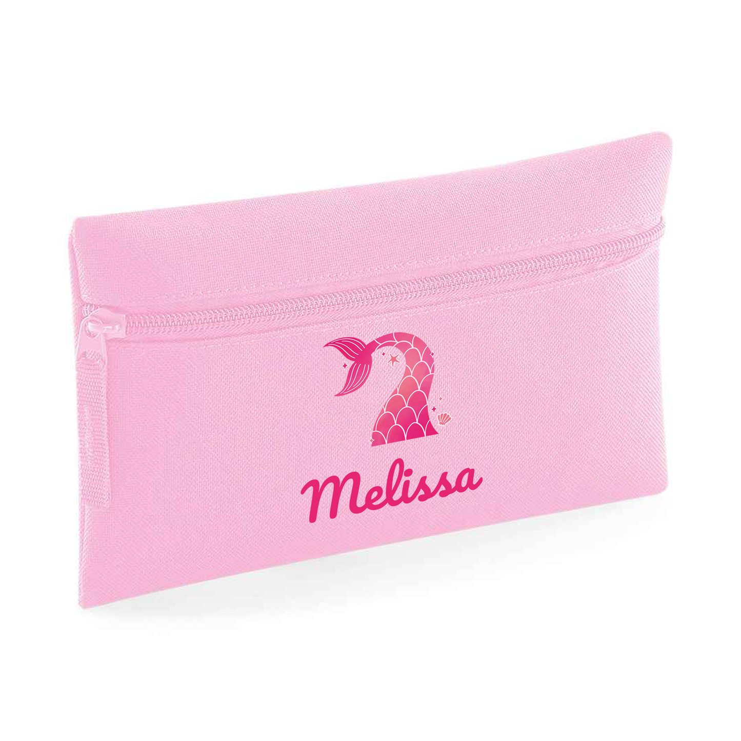 Mermaid Tail Personalised Kids Pencil Case – Stationery Storage Bag for School