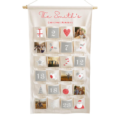 Personalised family advent calendar with custom family name