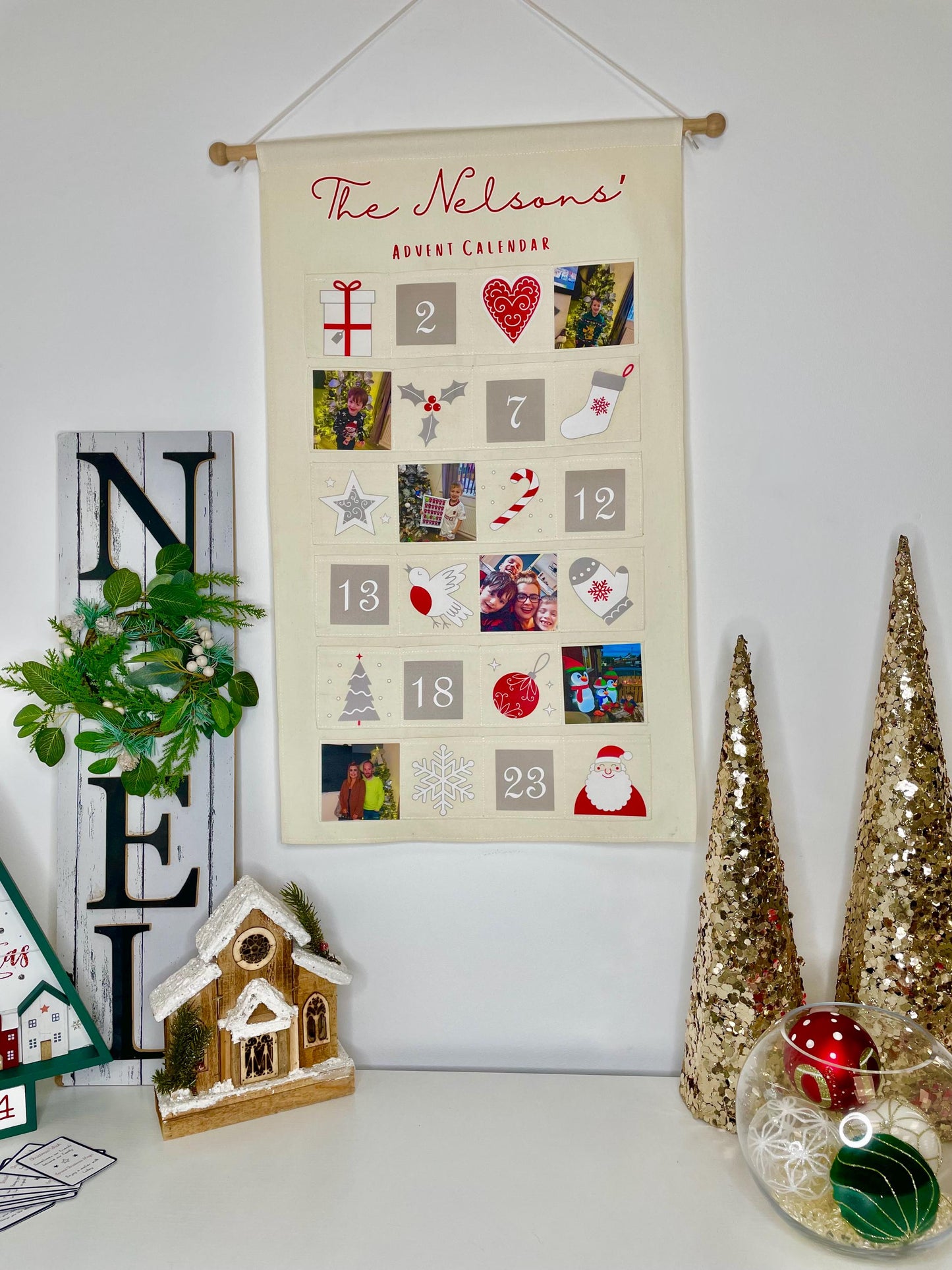 Personalised holiday countdown calendar for the whole family