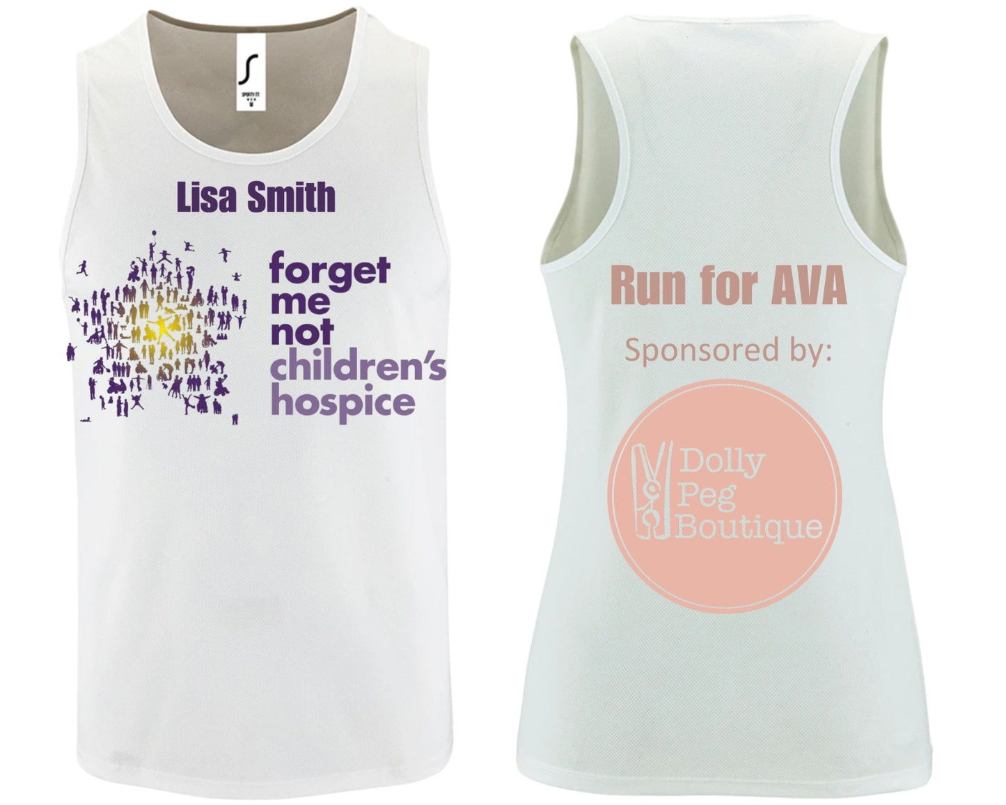 Custom Charity Running Vest – Personalised Front & Back | Marathon, Fundraiser, Memorial Run, Sponsored Event