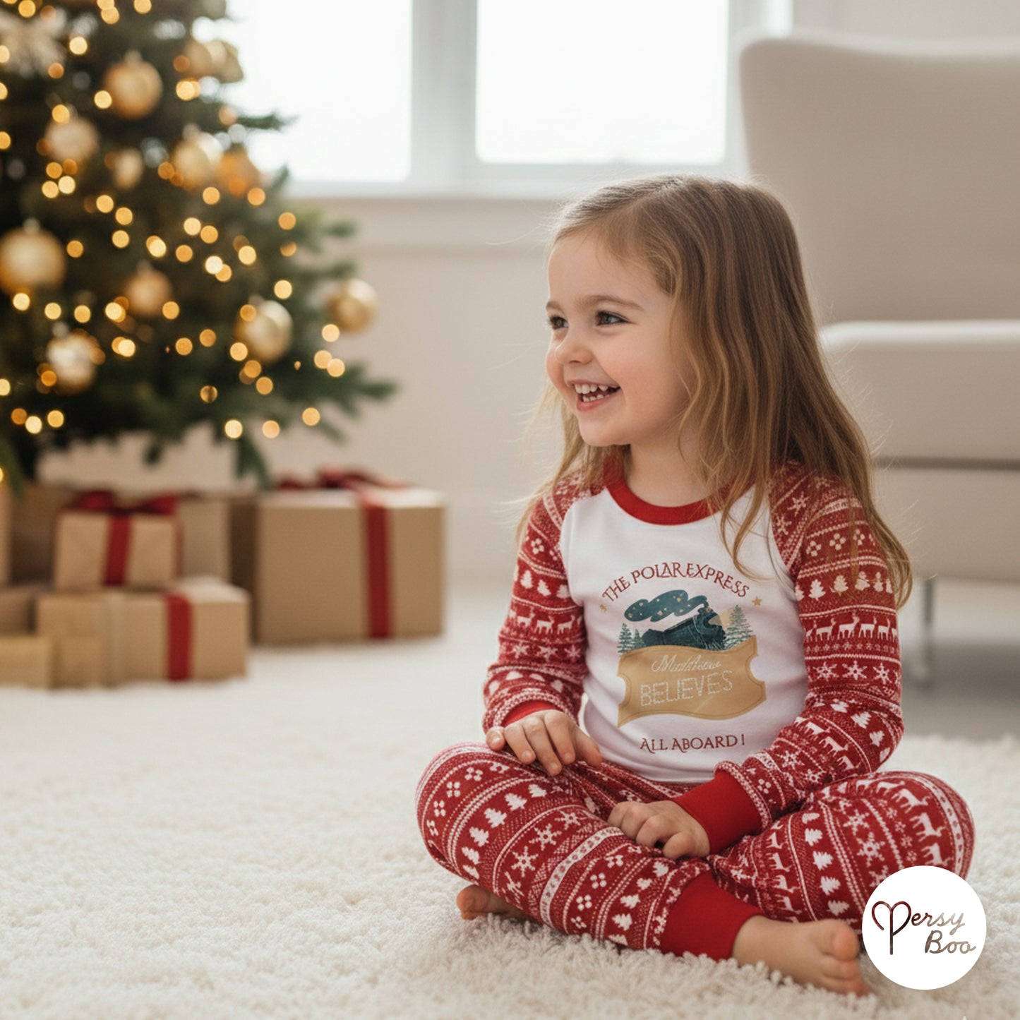 Polar Express with the Family - Personalised - Traditional Christmas Pyjamas
